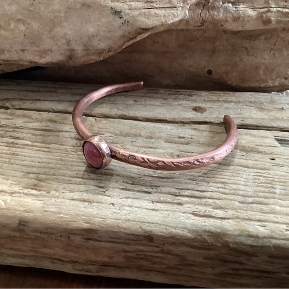 Copper and Rhodonite Cuff - Picture 6 of 8